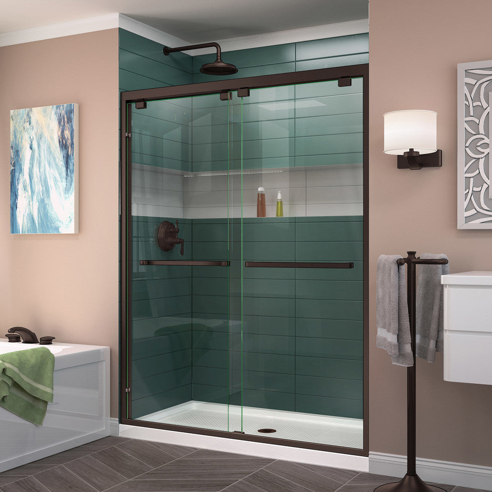 Encore 44-48"x76" Bypass Sliding Shower Door, Oil Rubbed Bronze
