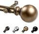 Julian 13/16" Diameter Curtain Rod, Antique Brass, 18-28"