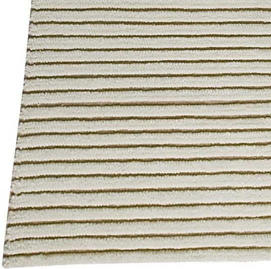Hand Woven White New Zealand Wool Area Rug, 8'3"x11'6"