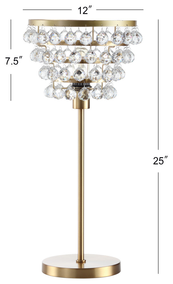 Buckingham 25" Crystal and Metal Table Lamp