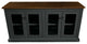 70" Rustic Two Tone Sideboard Buffet, Iron Ore