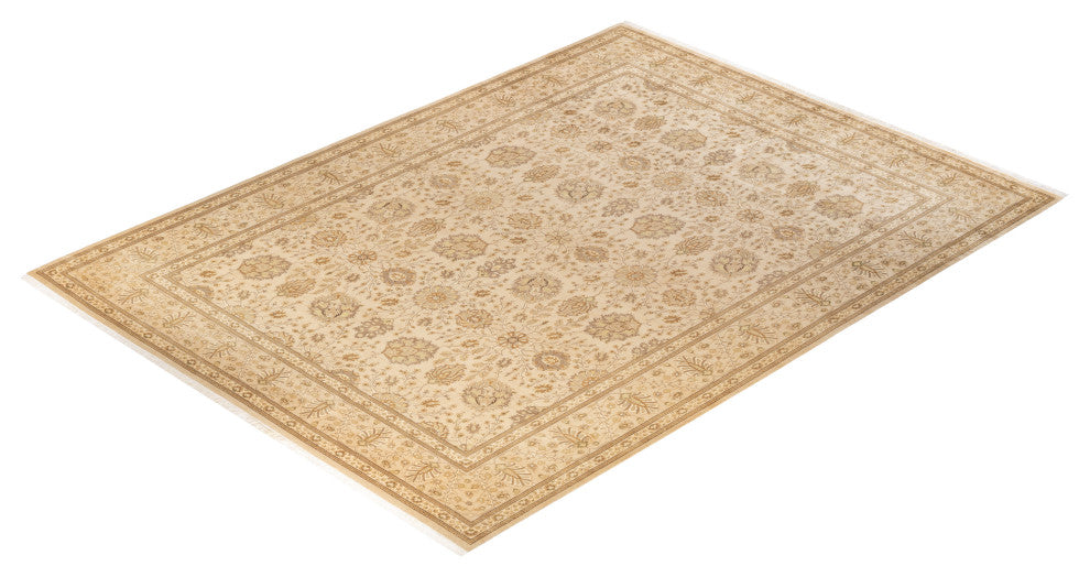 Bhilwara, One-of-a-Kind Hand-Knotted Area Rug Ivory, 9'2"x12'4"