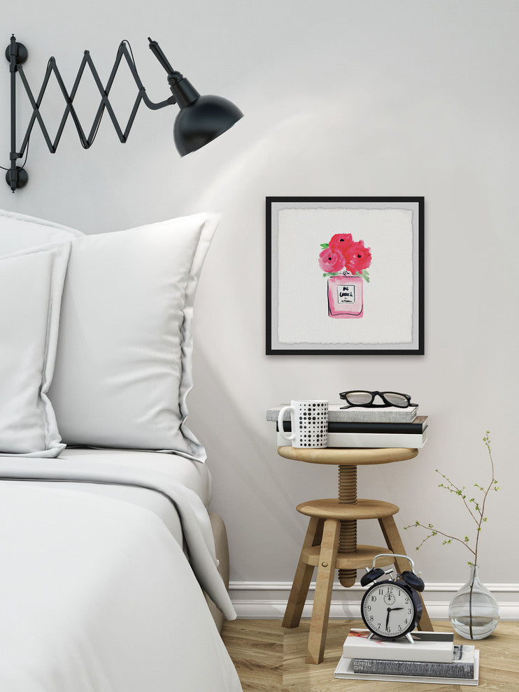 "Blooming Pink" Framed Painting Print, 24"x24"