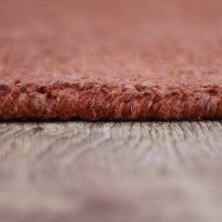 HAND KNOTTED LOOM SILK ECO-FRIENDLY AREA RUG-2'6''x10',Runner ,Rust,Contemporary