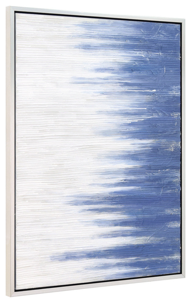 Rainy Winter Textured Metallic Hand Painted Framed Wall Art by Martin Edwards