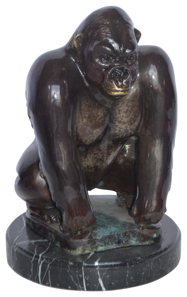 King Kong Bronze Statue - Size: 10"L x 10"W x 15"H.