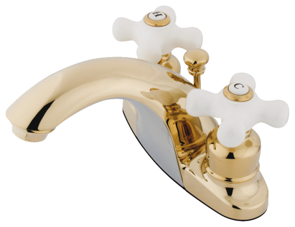 Kingston Brass 4" Centerset Bathroom Faucet, Polished Brass