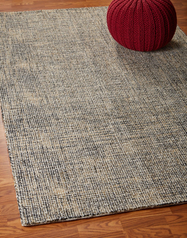 5" x 8" Charcoal Interwoven Maze Area Rug