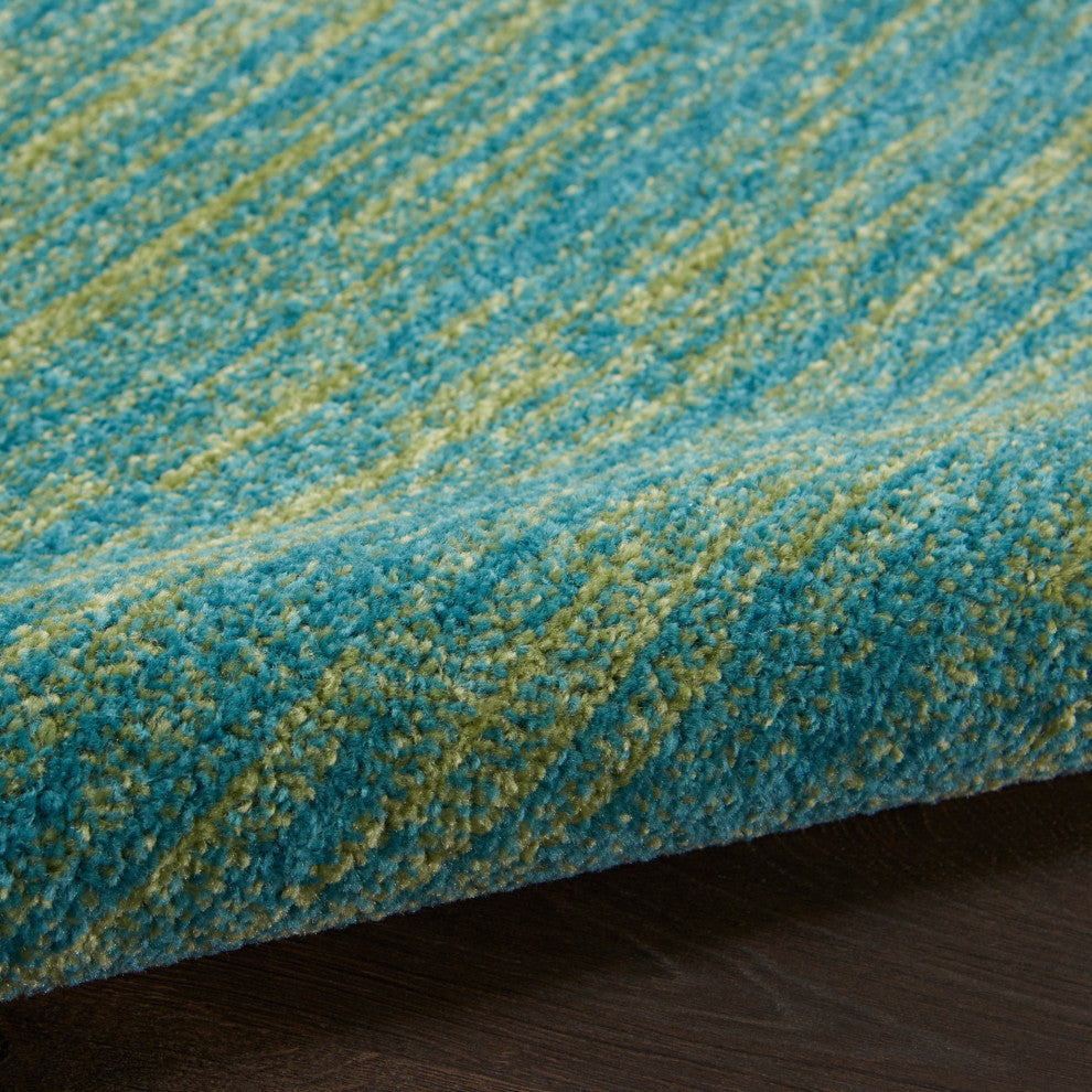 Nourison Essentials 2' x 4' Blue Green Outdoor Area Rug