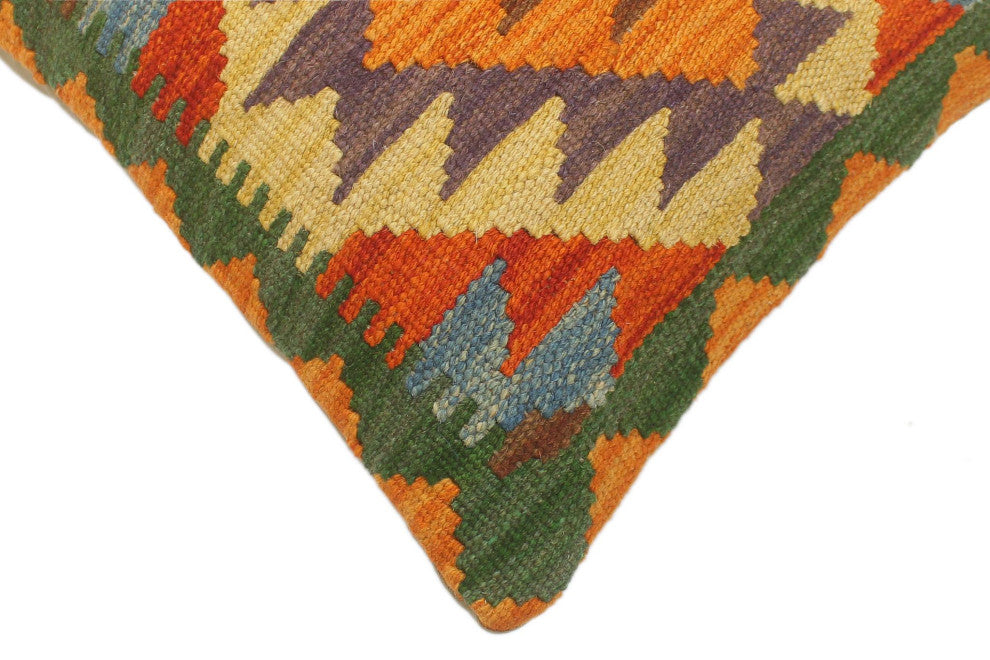 Turkish Boho Chic MacKie Hand Woven Kilim Pillow