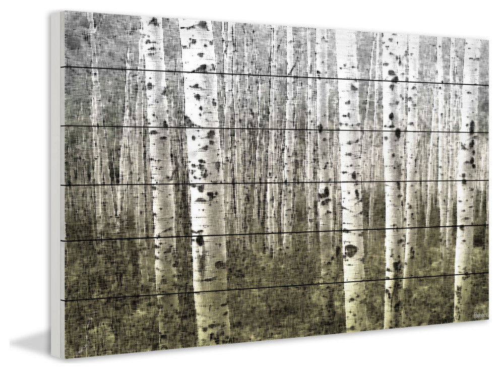 "Aspen Highland" Wall Art on Wood, 45"x30"