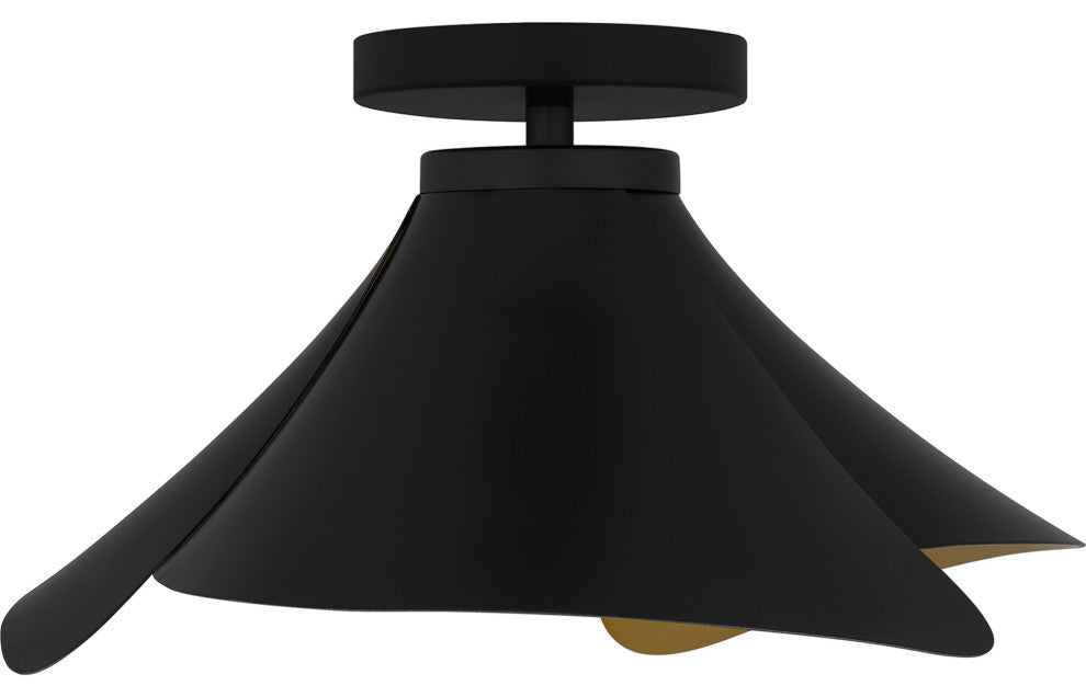 Quoizel QSF6747 Wisp 15"W Semi-Flush Ceiling Fixture - Matte Black
