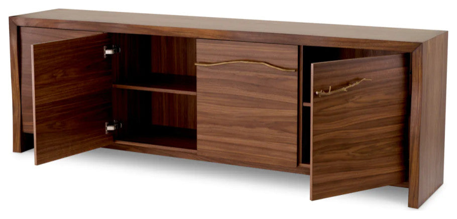 Walnut Veneer 4-Door Dresser, Eichholtz Charford