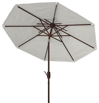Safavieh Outdoor Lorenia 9ft Double Top Market Umbrella White