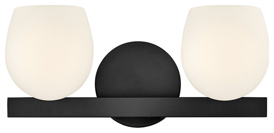 Hinkley Mae Small Two Light Vanity, Black