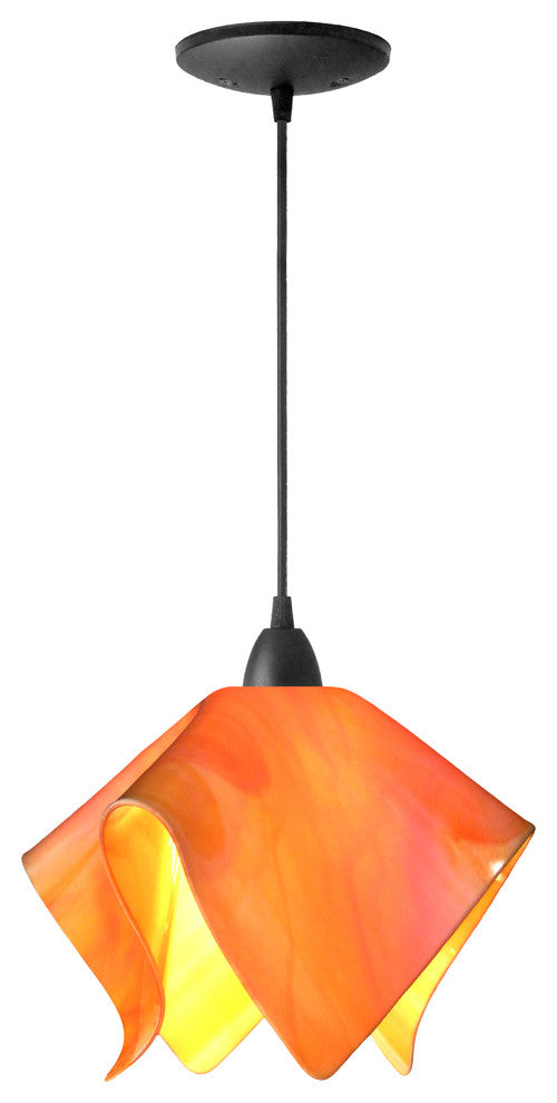 Jezebel Radiance Flame Pendant, Large, Tangerine