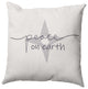 Purple-Gray Colored Peace on Earth Christmas Polyester Throw Pillow, 26"x26"