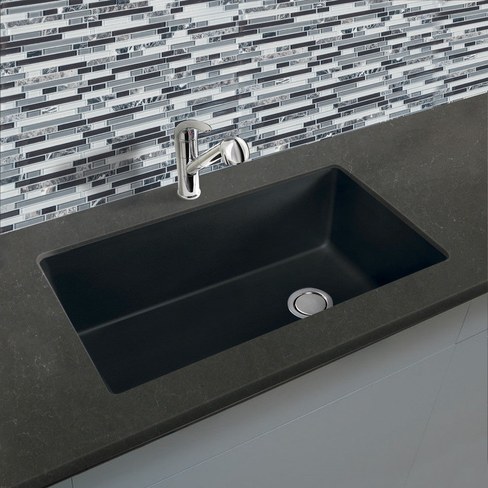 Transolid Radius Granite 31-in Undermount Kitchen Sink