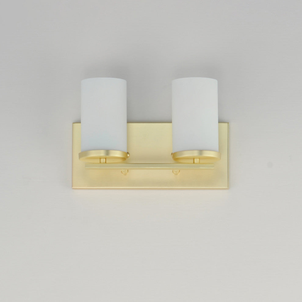 Maxim 10282 Lateral 2 Light 12"W Vanity Light - Satin Brass