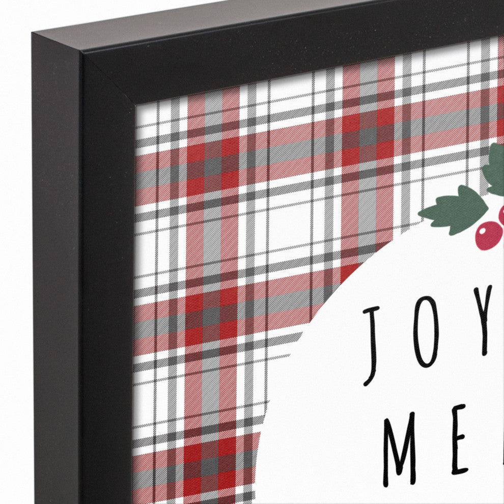 Joyful Merry Blessed 13.73x13.73 Black Framed Canvas