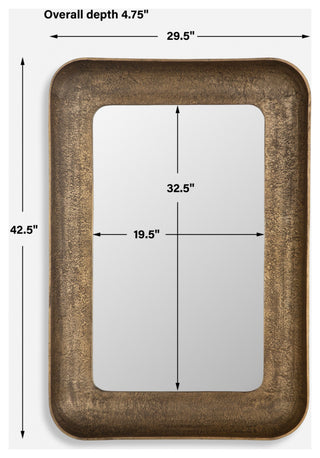 Uttermost 07087 Alvaro 29-1/2" W x 42-1/2" H Rectangular Framed - Brass