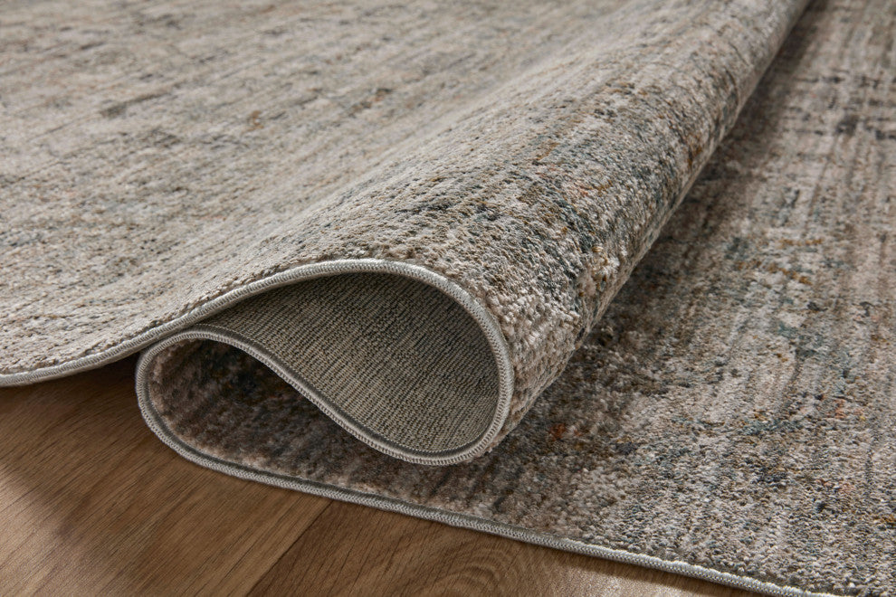 Jean Stoffer x Loloi Katherine Area Rug, Beige / Mist, 18" X 18" Sample