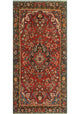 Fine Vintage Distressed Anabelle Red/Charcoal Runner, 4'5x9'4