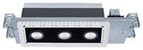 Silo LED Multiple Three-Light non-IC Airtight Housing, and 3000K, White Black