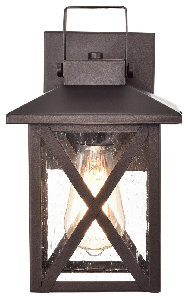 CHLOE Lighting LAWRENCE Transitional 1-Light Oil Rubbed Bronze Outdoor Sconce