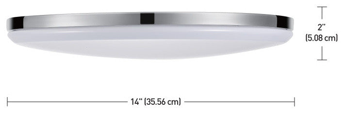 Ellington 28-Watt Chrome Integrated LED Flush Mount Ceiling Light