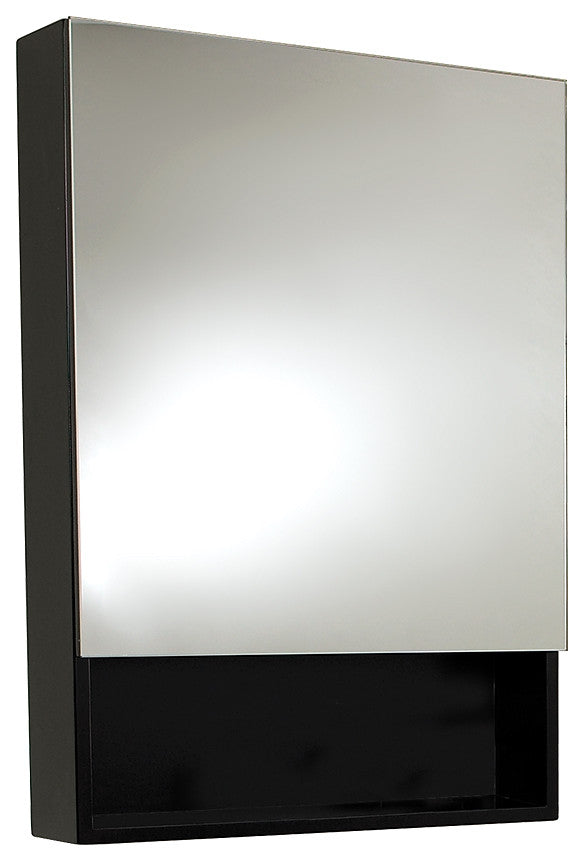 Bathroom Medicine Cabinet With Small Bottom Shelf, Espresso