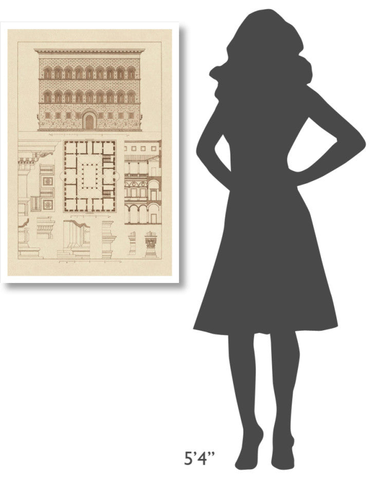 "Palazzo Strozzi at Florence" Digital Paper Print by J. Buhlmann, 26"x38"