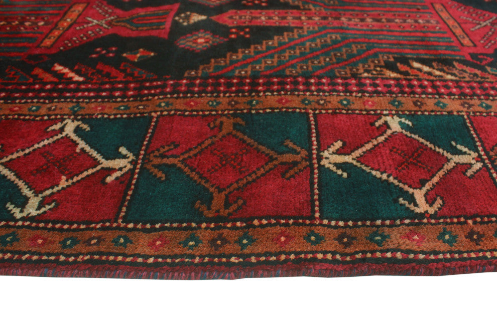 Fine Vintage Distressed Darrell Charcoal/Rust Runner, 3'10x9'2