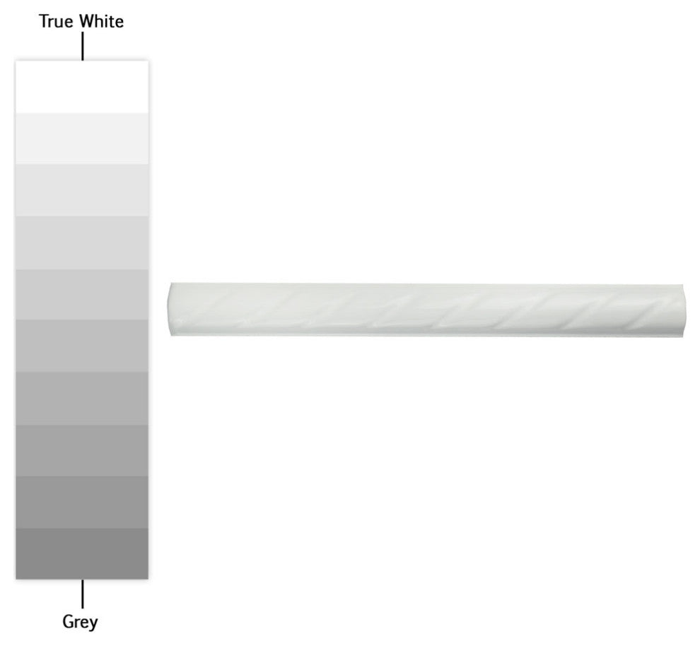 White Rope Pencil Ceramic Wall Trim