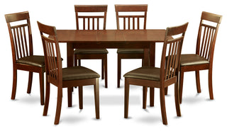 7 Pc Small Dinette Set For Small Spaces -Table And 6 Dining Table Chairs