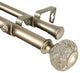 Elyse Double Curtain Rod 1" Od 48-84", Gold