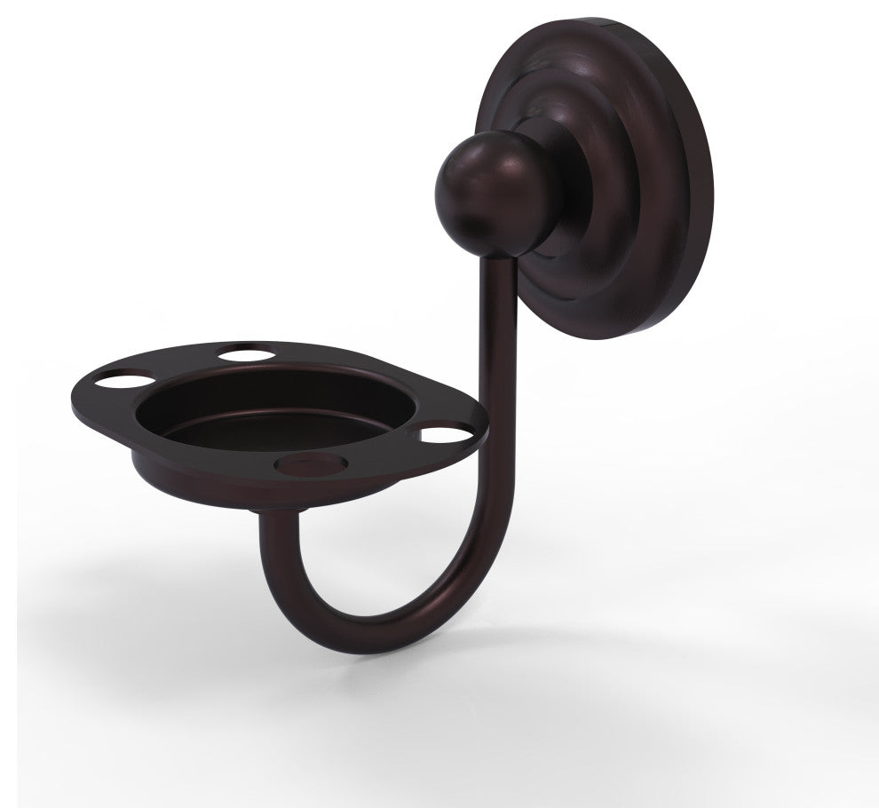 Que New Tumbler and Toothbrush Holder, Antique Bronze