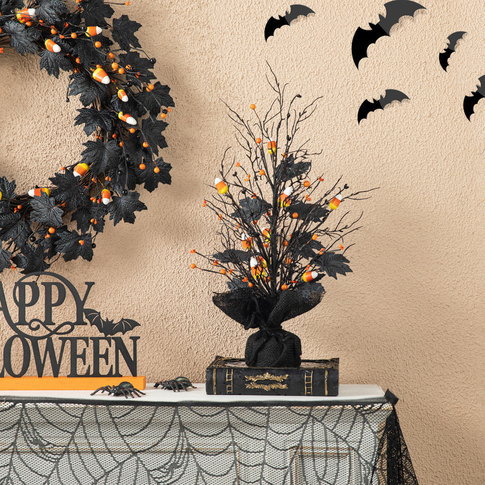 21"H Lighted Halloween Table Tree
