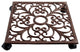Plant Trolley - Square Cast Iron w/ Hole for Display