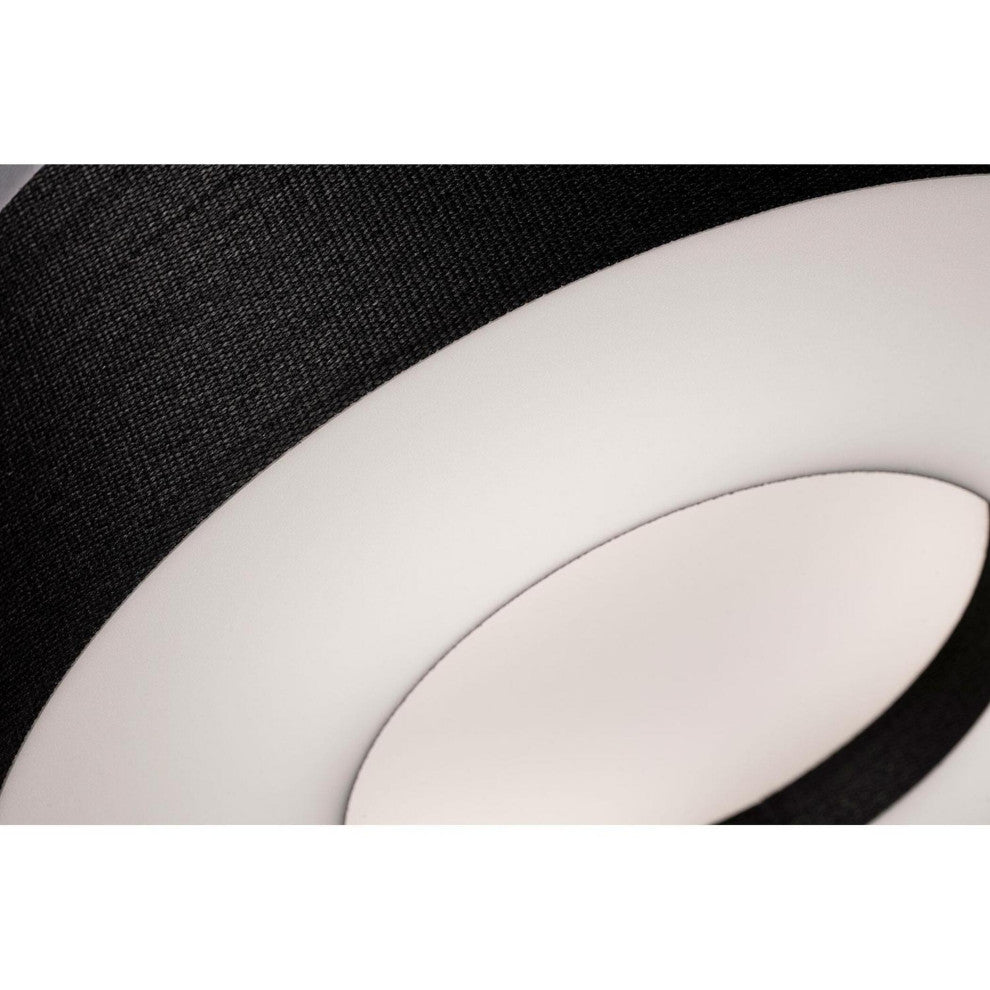 Montclair LED Ceiling, Black Shade, 12"