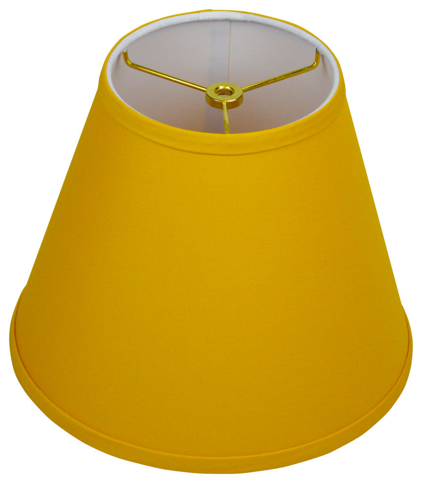 Fenchel Shades 6"x11"x9" Brass Spider Attachment Empire Lamp Shade, Linen Curry