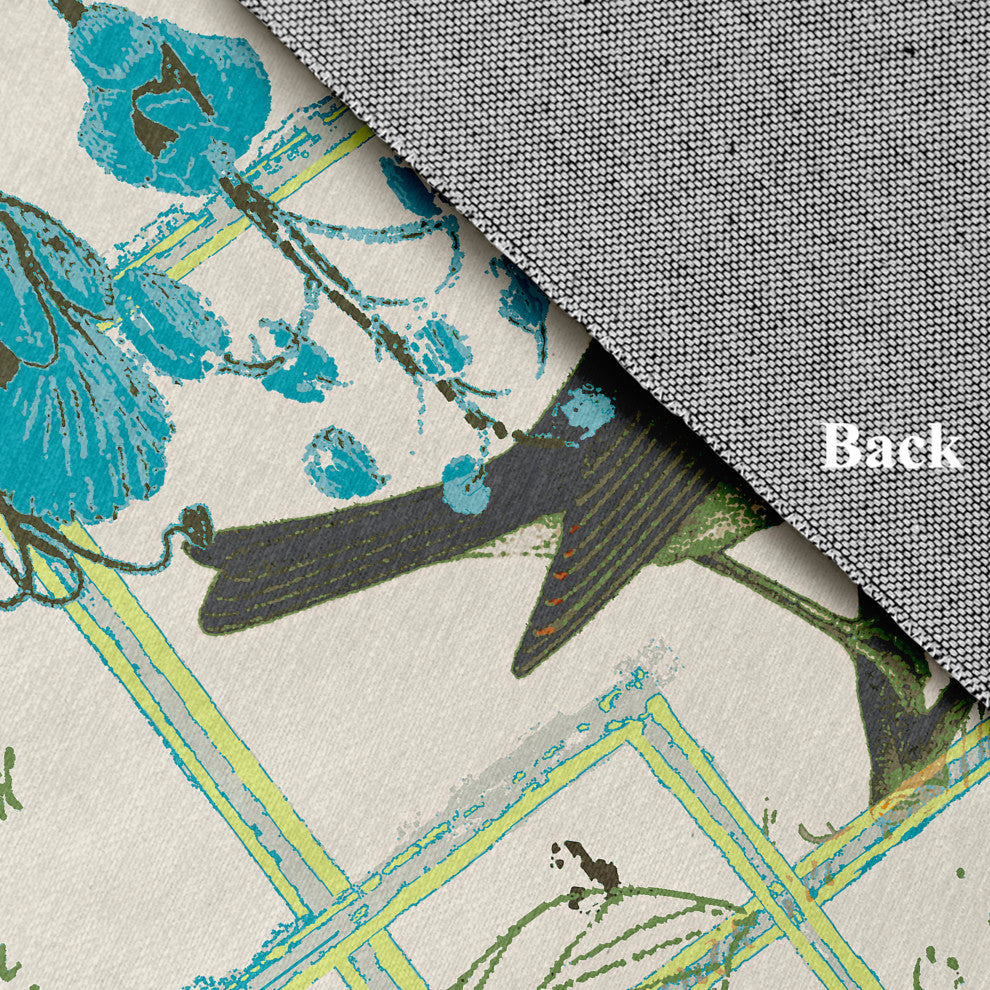 Singing Bird Spring Chenille Rug, Explorer Blue, 4'x6'