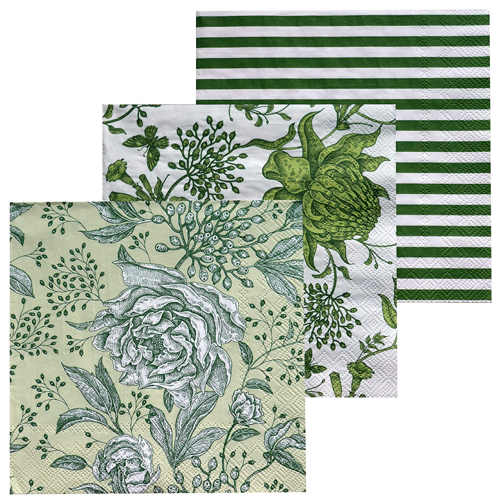 60 Count Green Garden Napkins