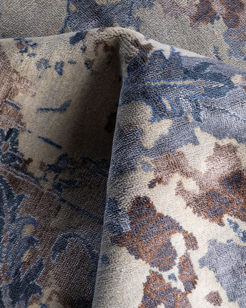 Ikat One-of-a-Kind Hand-Knotted Area Rug - Gray, 8' 3" x 10' 3"