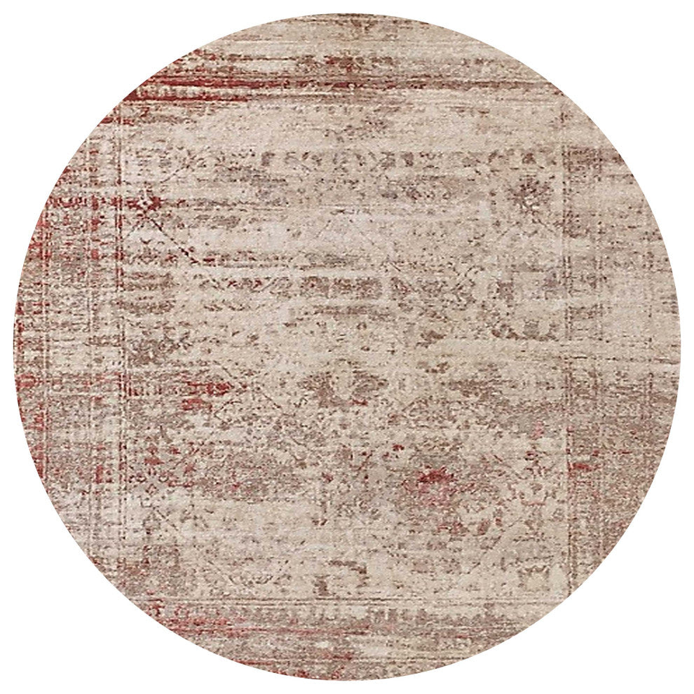 Ahgly Company Indoor Round Mid-Century Modern Area Rugs, 3' Round