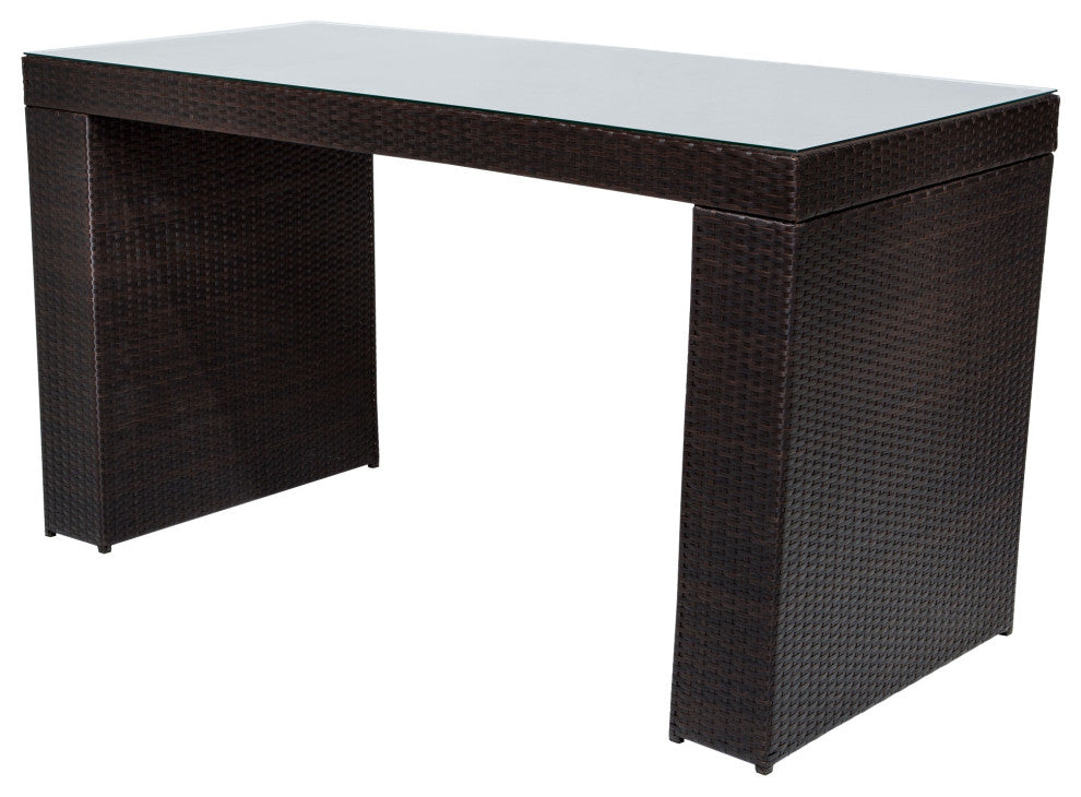 Barbados Bar Table Set With Barstools 7 Piece Outdoor Wicker Patio Furniture