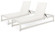 Hannah Outdoor Mesh Chaise Lounge, Set of 2, White