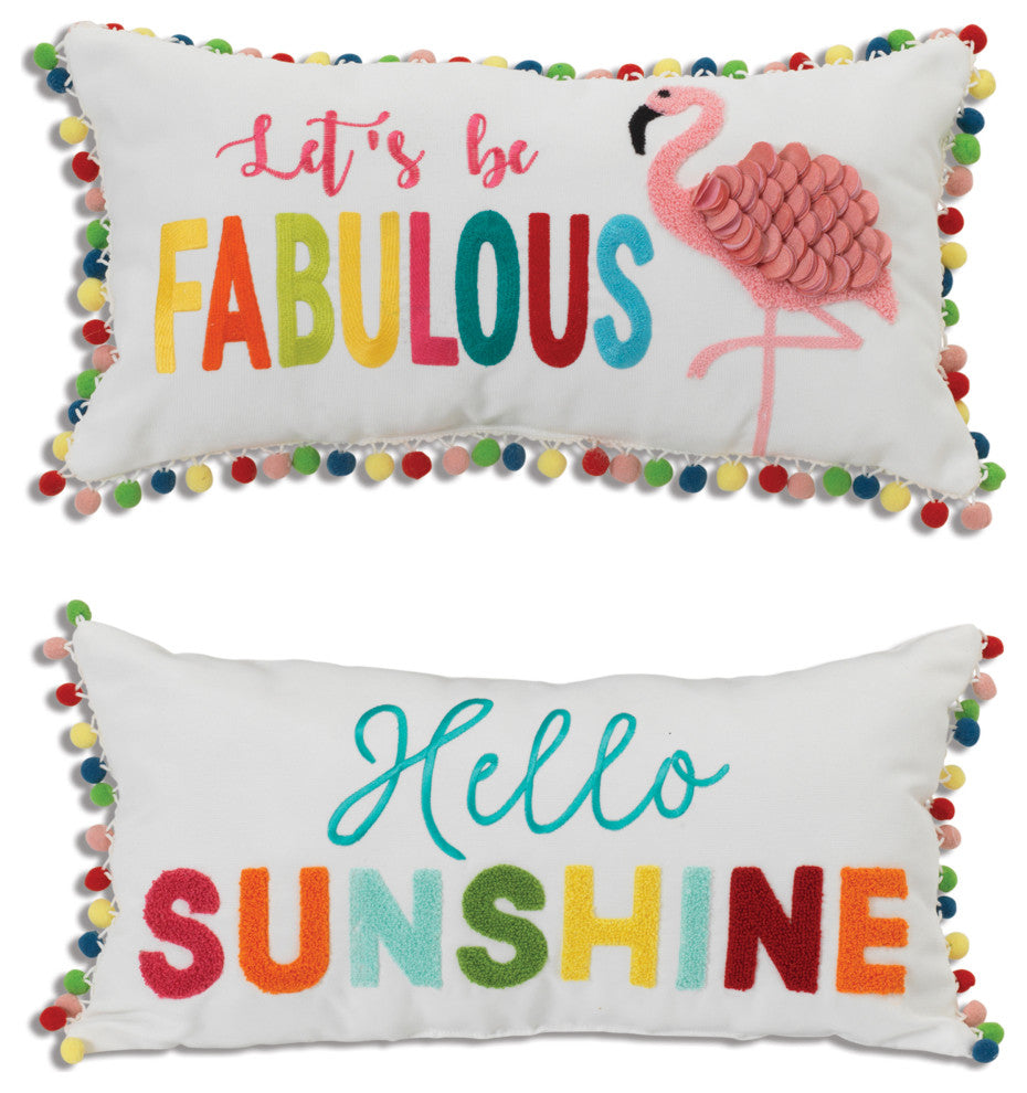 Set of 2, Assorted 20" Spring Pillows