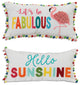 Set of 2, Assorted 20" Spring Pillows