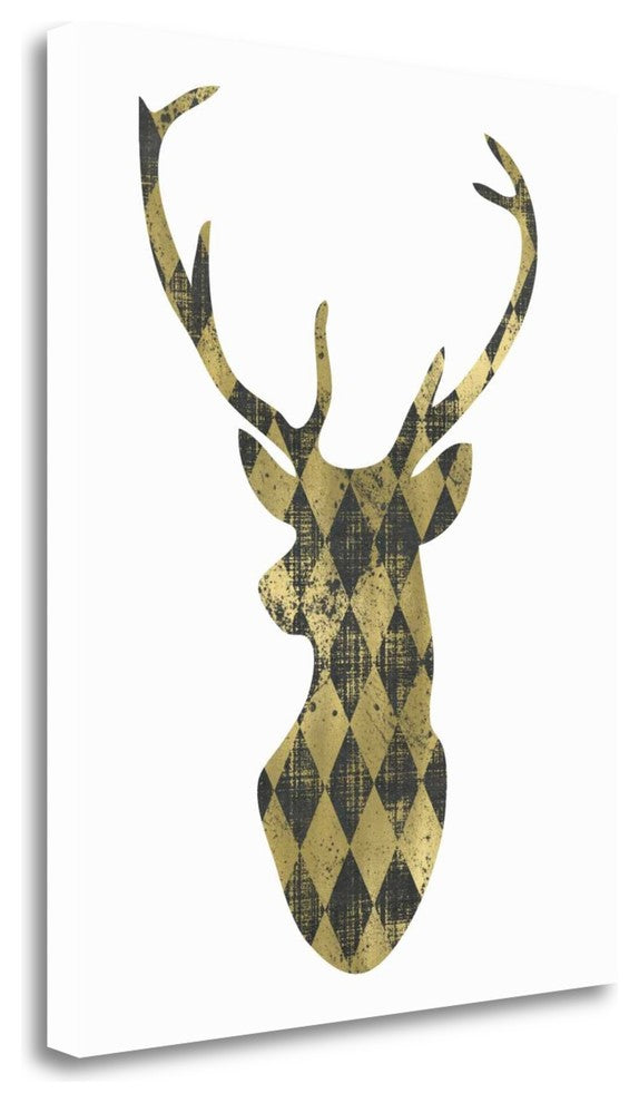 "Diamond Deerhead" By Tara Moss, Giclee Print on Gallery Wrap Canvas